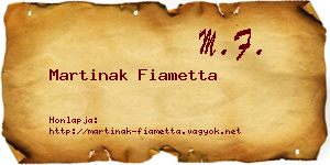 Martinak Fiametta névjegykártya